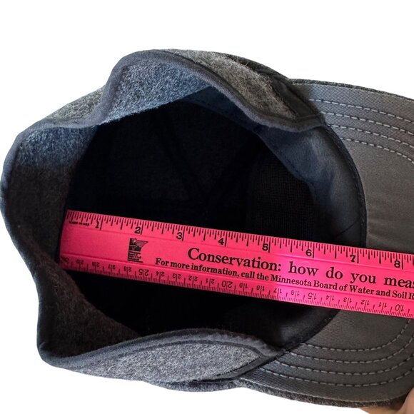 Gray Wool Blend Winter Cap Hat With Ear Flaps Medium USA Vintage Warm Winter - Picture 15 of 16